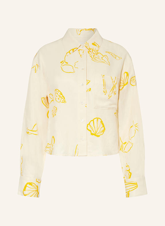 CLOSED Cropped shirt blouse BEIGE/ YELLOW