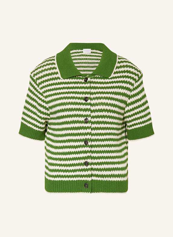 CLOSED Strickbluse GRÜN / ECRU