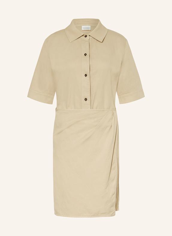 CLOSED Hemdblusenkleid in Wickeloptik BEIGE