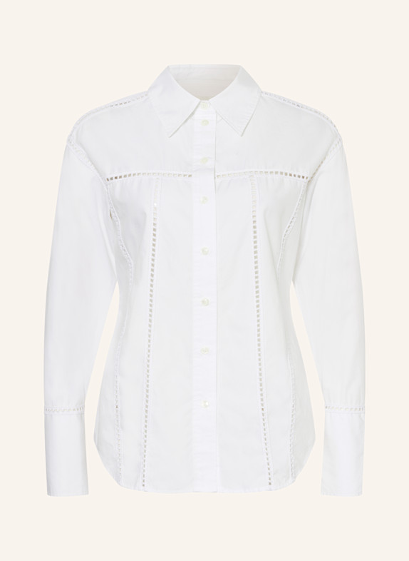CLOSED Shirt blouse with broderie anglaise WHITE