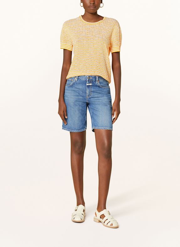CLOSED T-shirt GEEL / WIT