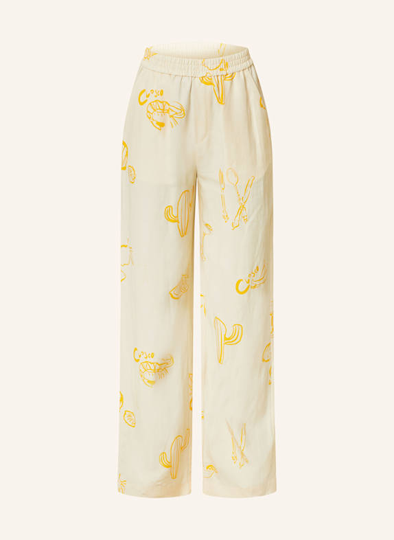 CLOSED Wide leg trousers WINONA CREAM/ DARK YELLOW