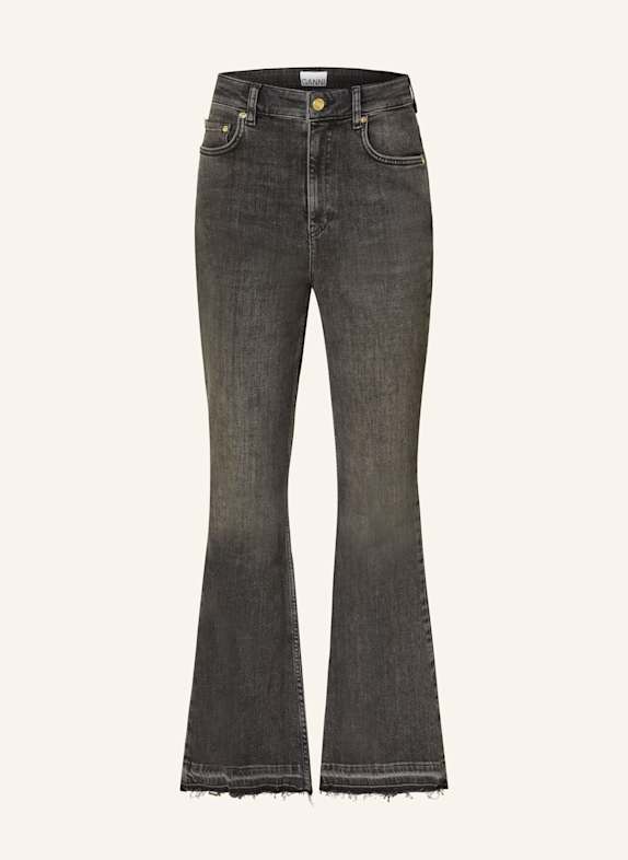 GANNI Bootcut Jeans SCHWARZ