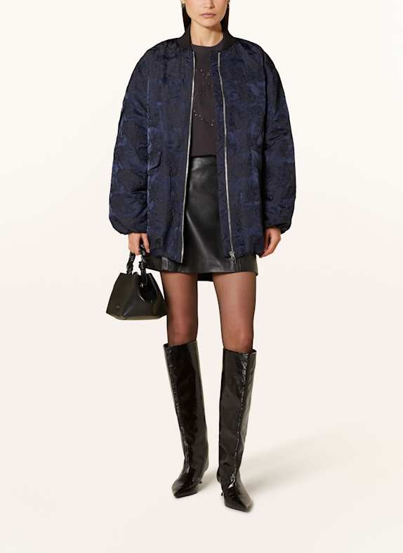 GANNI Bluzon GRANATOWY