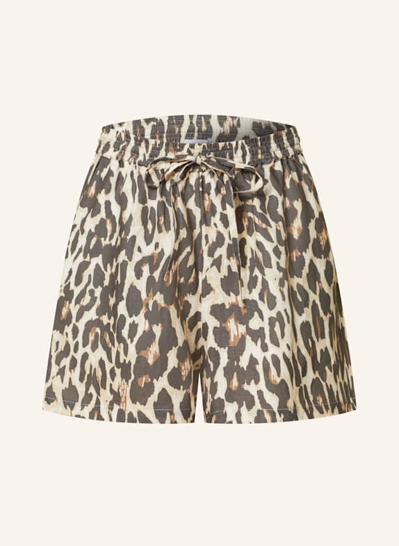 MRS & HUGS Linen shorts CREAM/ ECRU/ BLACK
