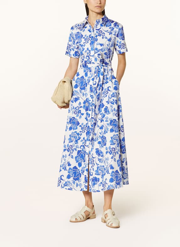 MRS & HUGS Hemdblusenkleid WEISS/ BLAU
