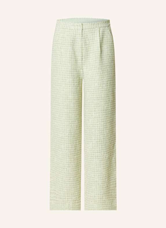 MRS & HUGS Bouclé trousers LIGHT GREEN