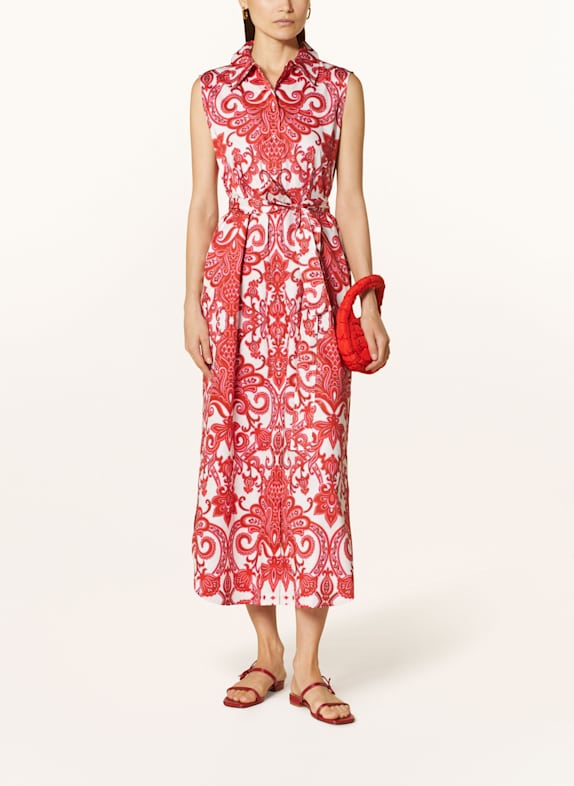 MRS & HUGS Hemdblusenkleid ROT/ WEISS