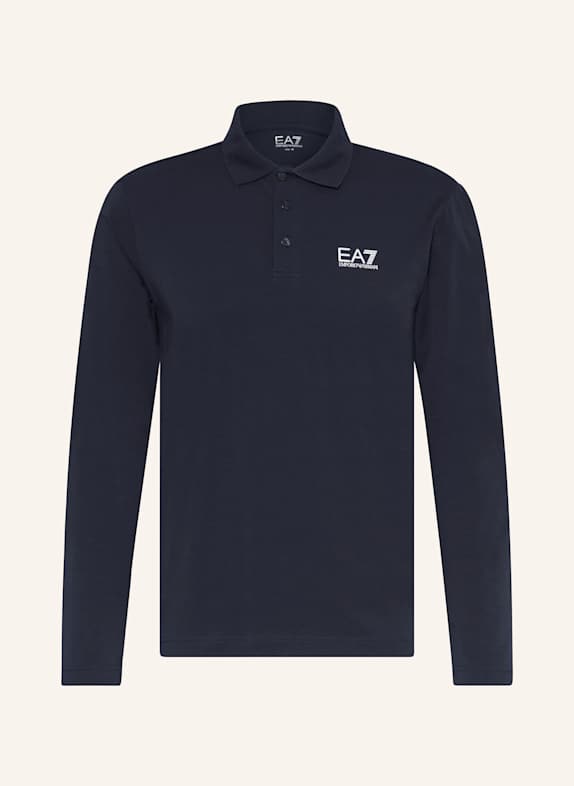 Giorgio ARMANI loafers logo-embroidered short-sleeve polo shirt Jersey polo shirt DARK BLUE