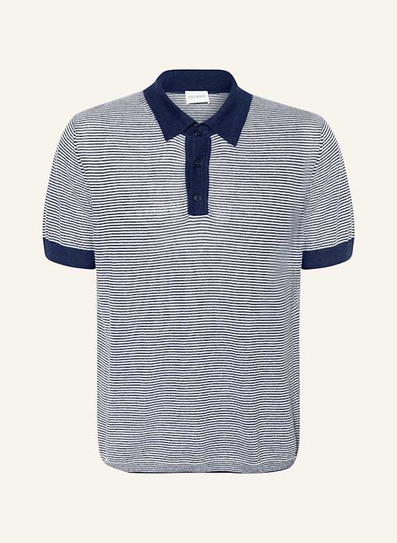 CLOSED Strick-Poloshirt DUNKELBLAU/ WEISS