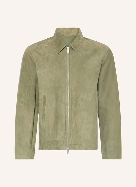 CLOSED Lederjacke OLIV