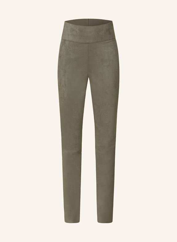 Juvia Leggings ELENA in Lederoptik GRAU