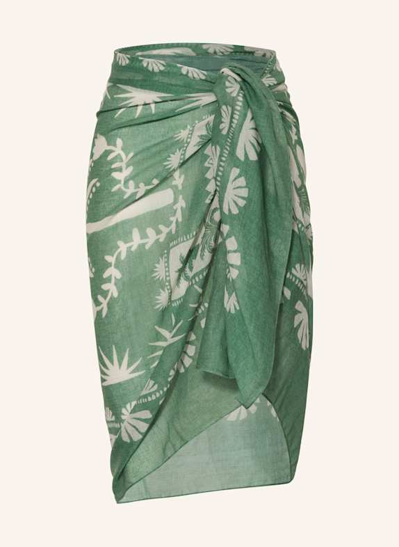 watercult Pareo RUSTIC MED GREEN/ CREAM