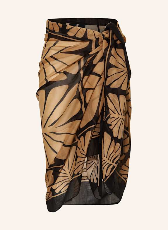 watercult Pareo ARTISAN VIBE CAMEL/ BLACK
