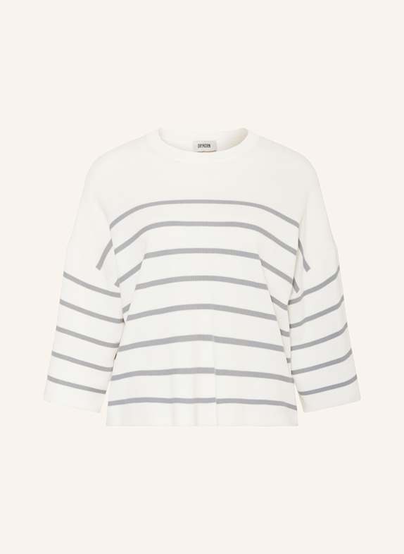 DRYKORN Pullover NILAY BLAUGRAU/ WEISS