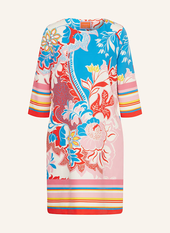 ANNA's Kleid mit 3/4-Arm ROSA/ TÜRKIS/ WEISS