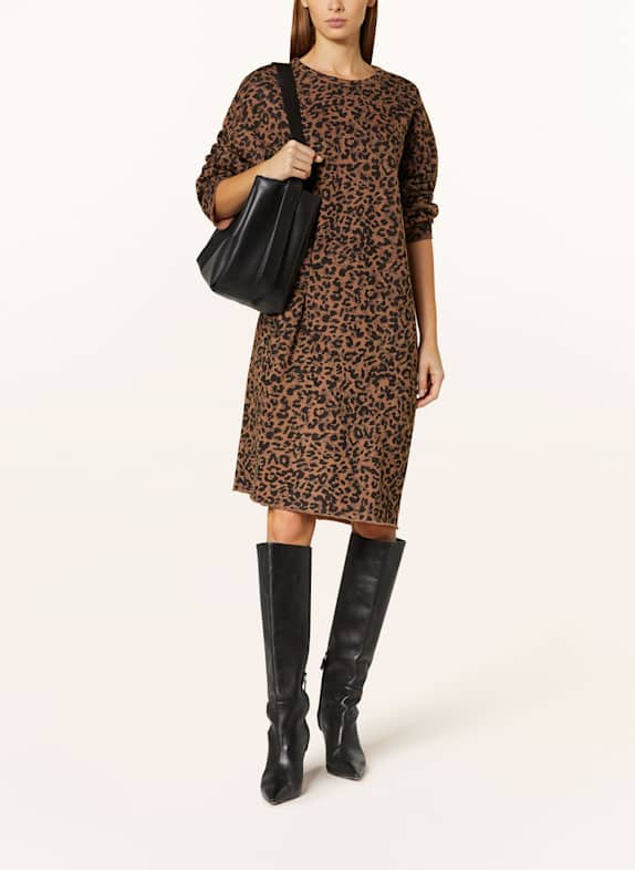 10DAYS Sweatkleid BRAUN/ SCHWARZ