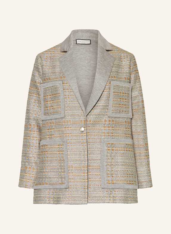 SEM PER LEI Tweed-Blazer mit Glitzergarn SILBER/ GRAU/ BRAUN