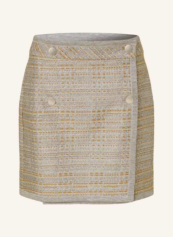 SEM PER LEI Tweed-Rock mit Glitzergarn BEIGE/ CREME/ HELLGRAU