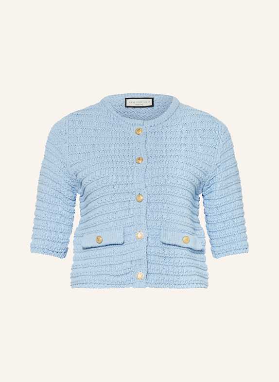 SEM PER LEI Strickjacke mit 3/4-Arm HELLBLAU