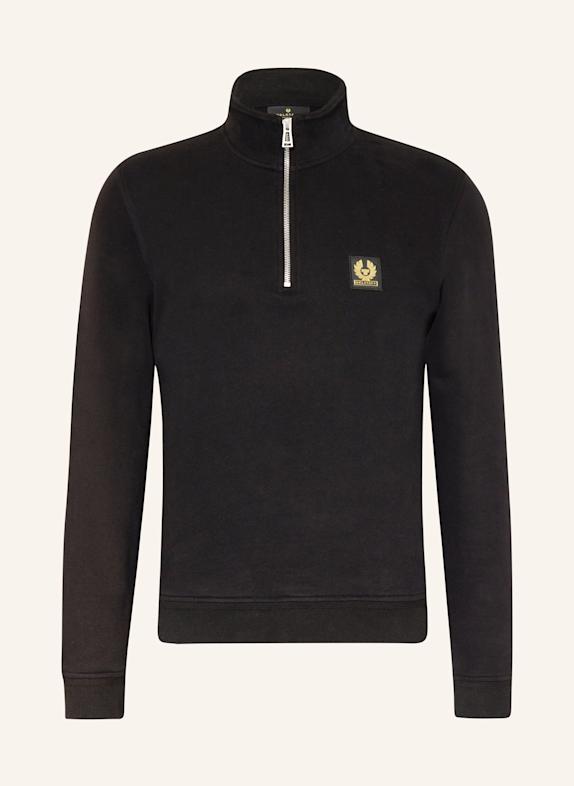 BELSTAFF Half-zip sweater in sweatshirt fabric BLACK
