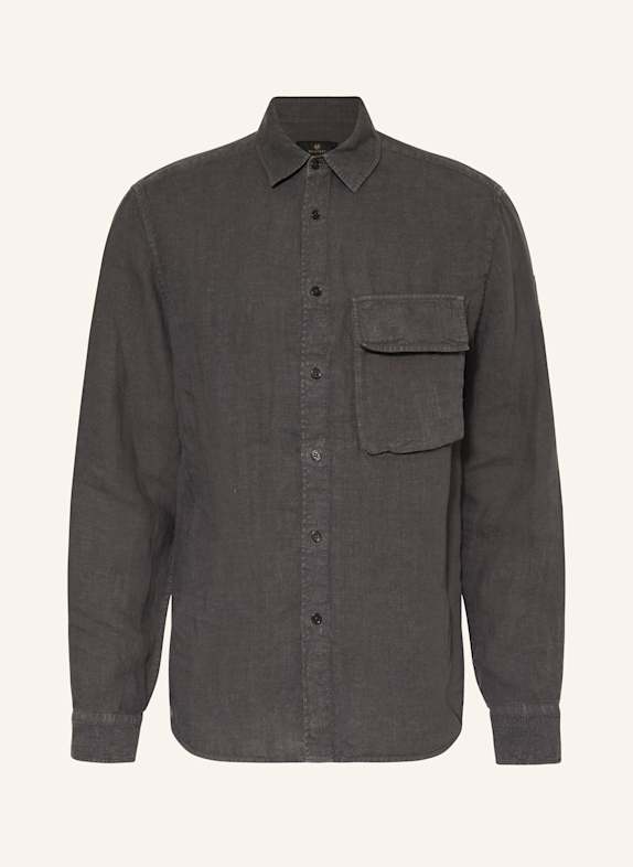 BELSTAFF Linen shirt SCALE Comfort Fit DARK GRAY