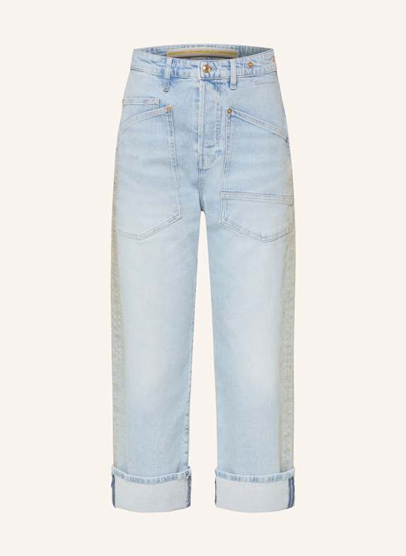 MAC Boyfriend Jeans BAGGY mit Schmucksteinen D205 light blue net washed