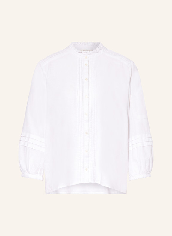 Part Two Bluse mit Leinen und 3/4-Arm WEISS
