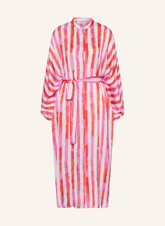 ESSENTIEL ANTWERP Satinkleid HORIDA WEISS/ PINK/ ROT