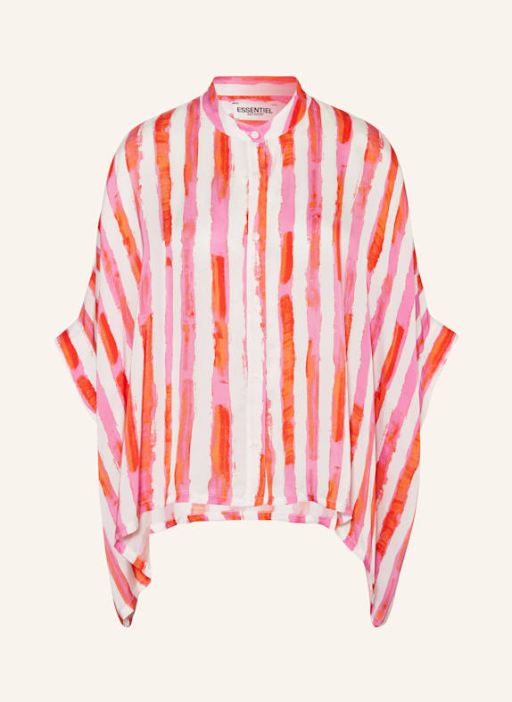ESSENTIEL ANTWERP Oversized blouse shirt HILLINOIS WHITE/ PINK/ RED