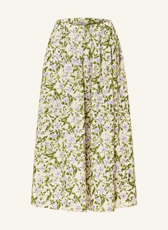 WEEKEND Max Mara Faltenrock ORME ECRU/ GRÜN/ LILA