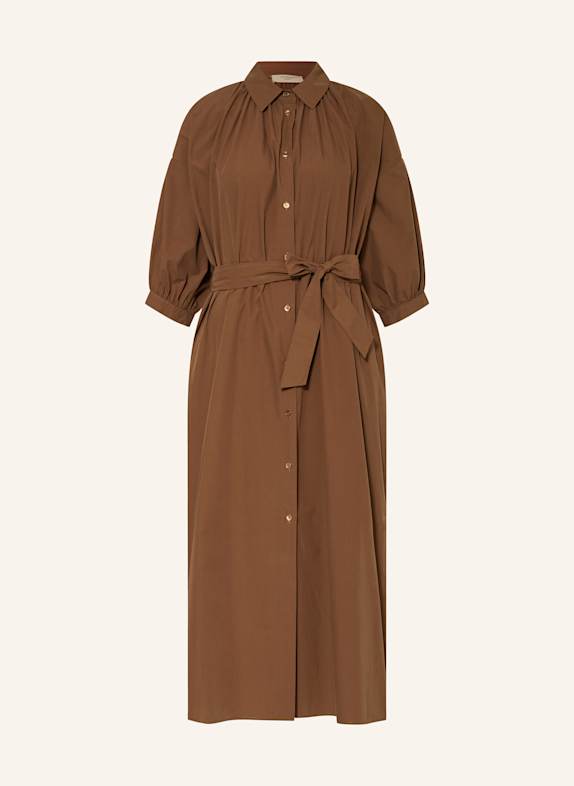 WEEKEND Max Mara Hemdblusenkleid CATONE mit 3/4-Arm BRAUN