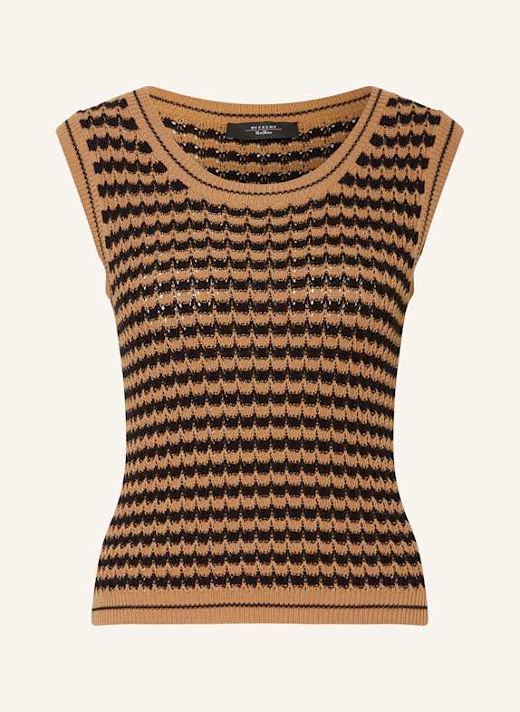 WEEKEND Max Mara Strickshirt DISEGNO COGNAC/ SCHWARZ