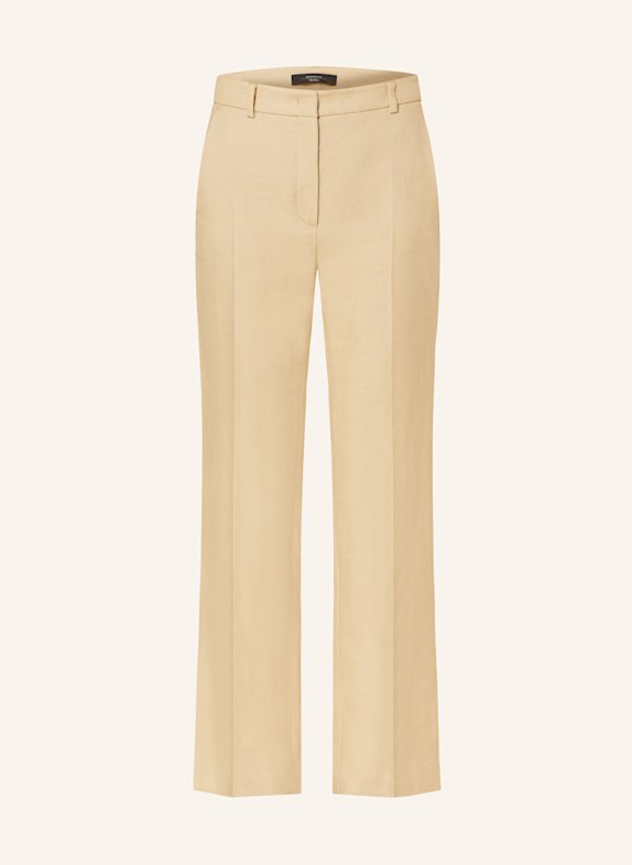 WEEKEND Max Mara Hose AGAPE mit Leinen CAMEL