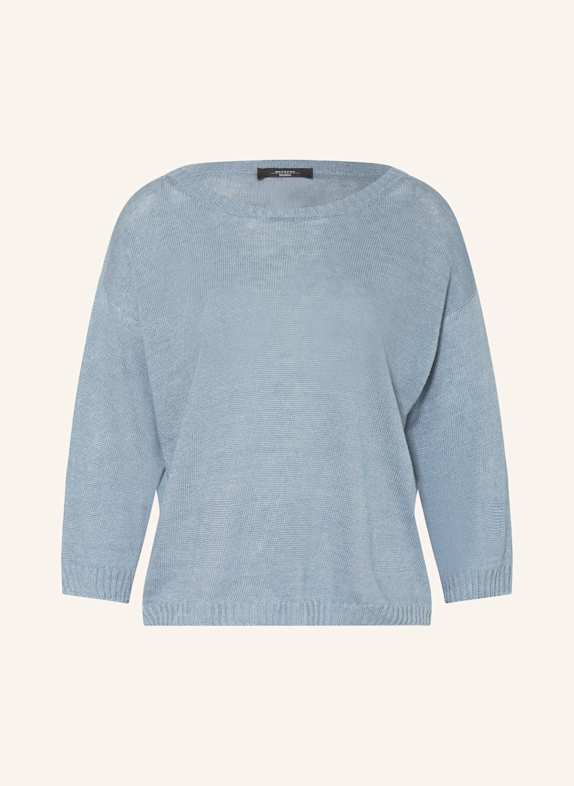 WEEKEND Max Mara Leinenpullover SELZ mit 3/4-Arm BLAUGRAU