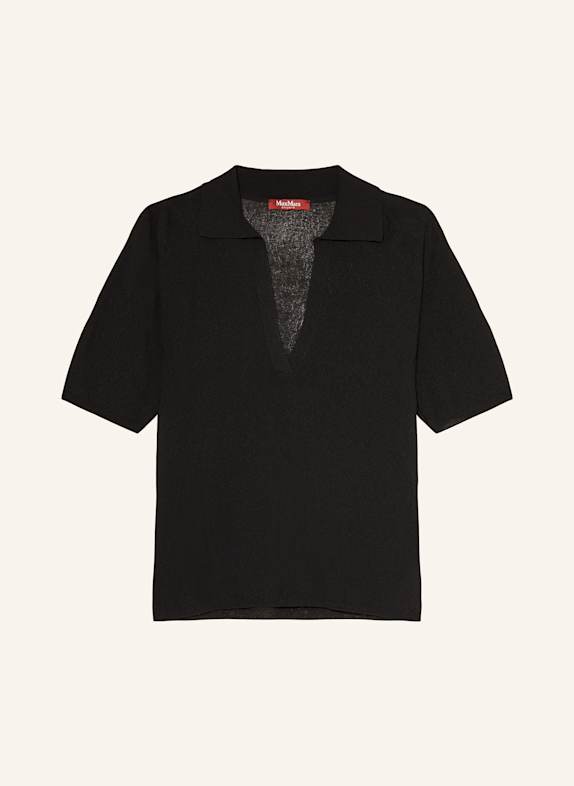 Max Mara STUDIO Strick-Poloshirt CASARSA SCHWARZ
