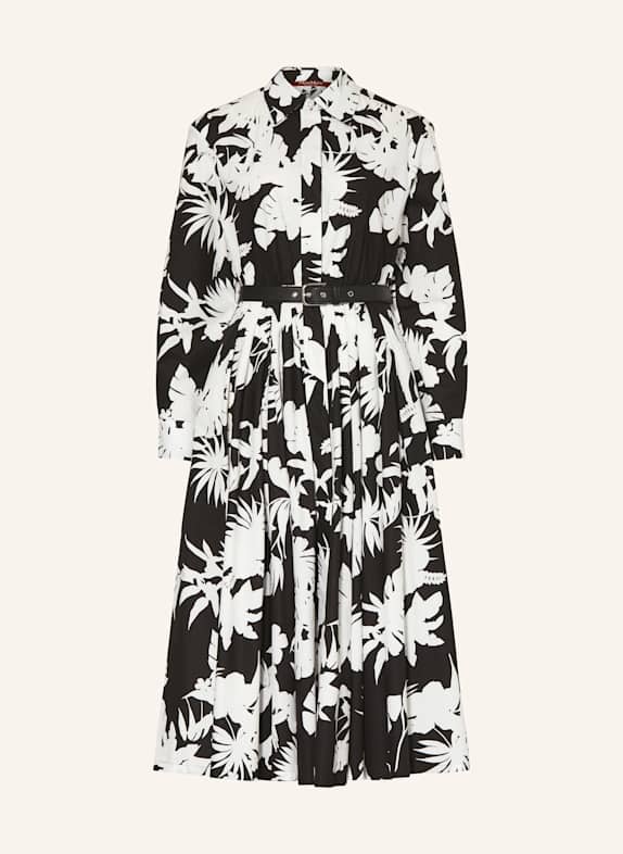 Max Mara STUDIO Hemdblusenkleid USSEL SCHWARZ/ WEISS