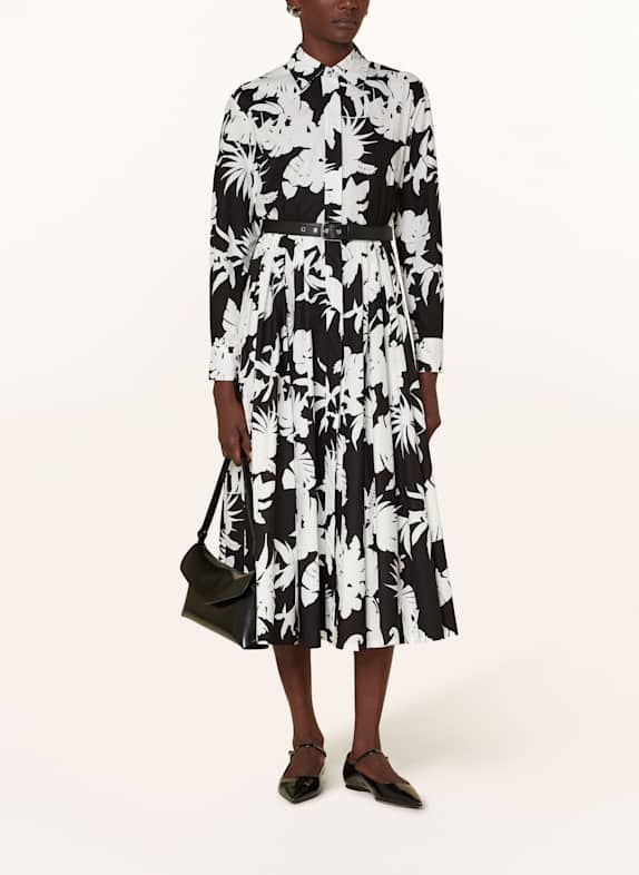 Max Mara STUDIO Hemdblusenkleid USSEL SCHWARZ / WEISS