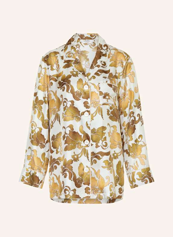 S Max Mara Seidenbluse ALAN WEISS/ DUNKELGELB