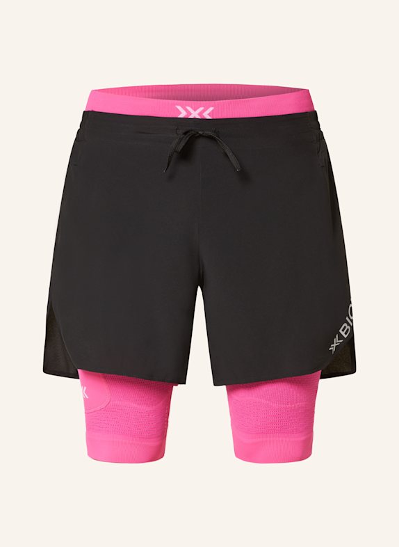 X-BIONIC 2-in-1 running shorts EFFEKTOR BLACK/ NEON PINK