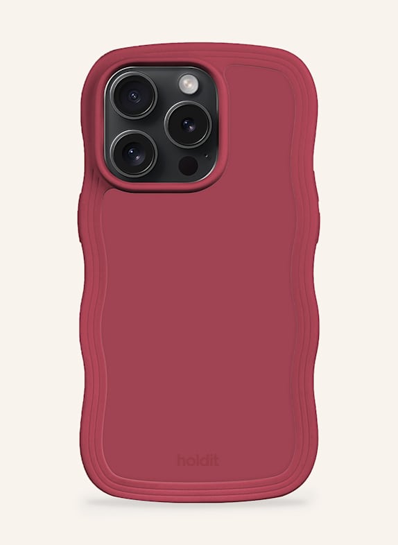 holdit Smartphone-Hülle WAVY DUNKELROT
