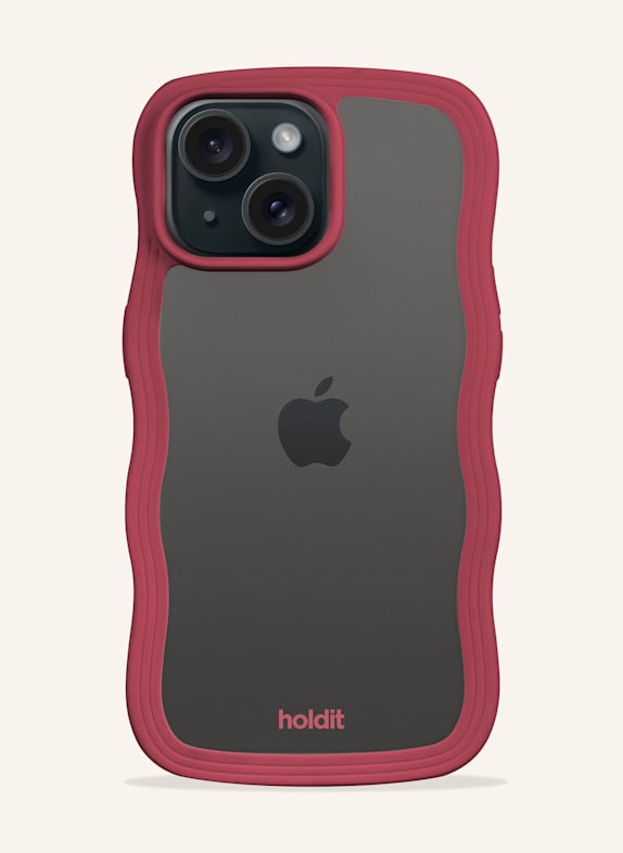 holdit Smartphone-Hülle WAVY DUNKELROT