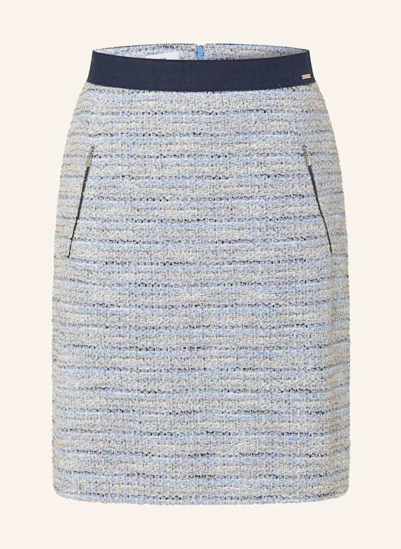 CINQUE Bouclé-Rock CIRACKI mit Glitzergarn HELLBLAU/ WEISS/ DUNKELBLAU