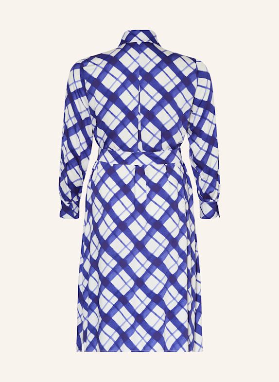 MARINA RINALDI PERSONA Hemdblusenkleid LAPPOLE WEISS/ BLAU