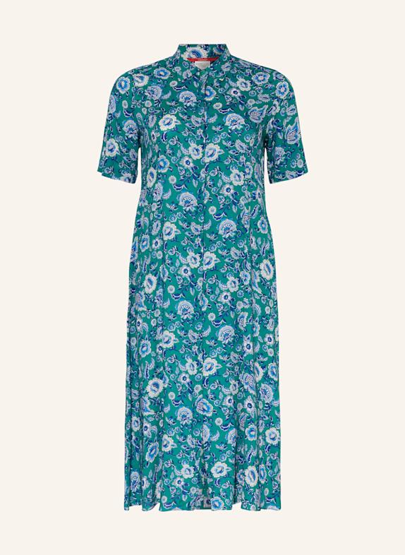 MARINA RINALDI SPORT Hemdblusenkleid OGGETTTI GRÜN/ BLAU/ WEISS