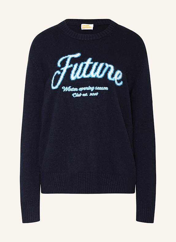 FROM FUTURE Cashmere sweater DARK BLUE/ WHITE/ LIGHT BLUE