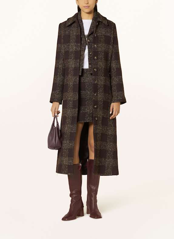 CLAUDIE PIERLOT Mantel BRAUN/ DUNKELROT