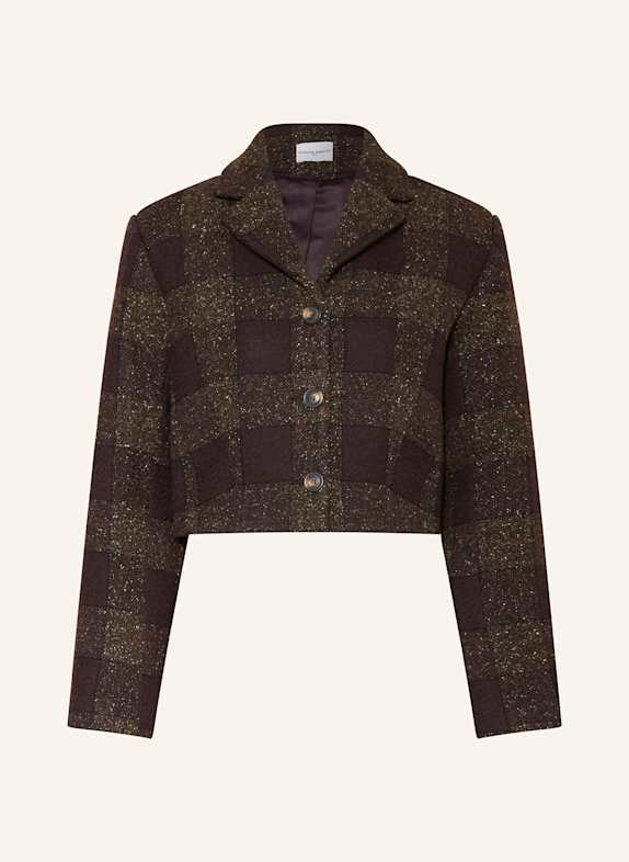 CLAUDIE PIERLOT Kastenjacke BRAUN/ DUNKELROT
