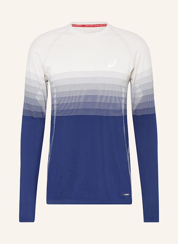 ASICS Running shirt SEAMLESS CREAM/ DARK BLUE