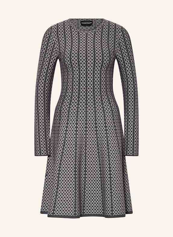 EMPORIO ARMANI Jersey dress GRAY/ LIGHT PINK
